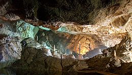 Blick in die Tropfsteinhöhle in Rübeland