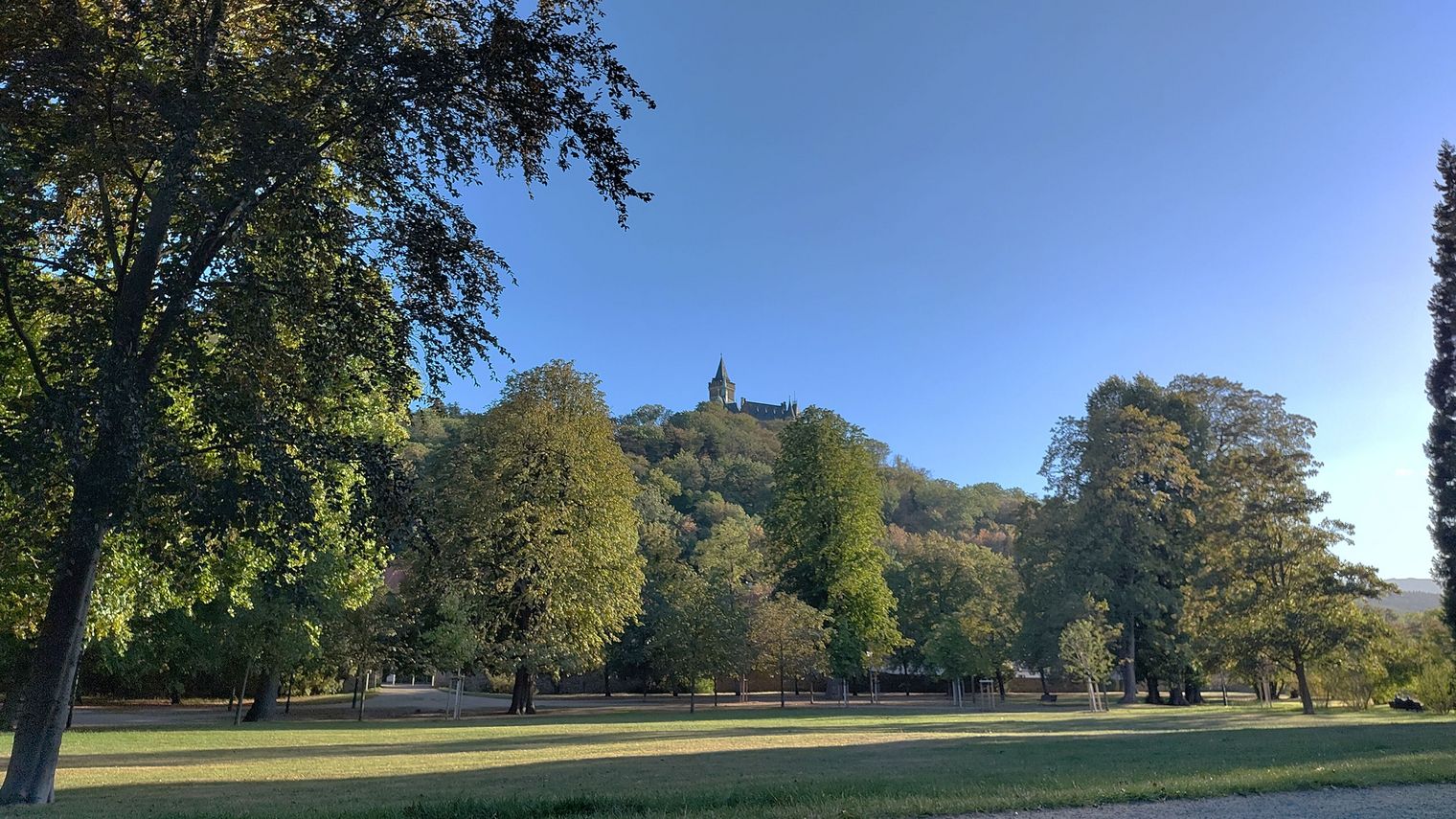 Herbstansicht im Lustgarten Wernigerode